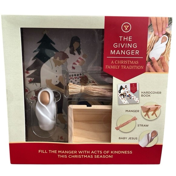 The Giving Manger Box Set Christmas Family Tradition Jesus Manger Book Straw - Picture 1 of 3